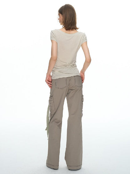 Large Pocket Topstitch Cargo Pant【s0000015860】