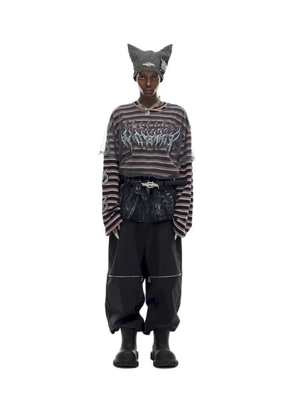 Punk Layered Zipper Y2K Mini Skirt【s0000014015】