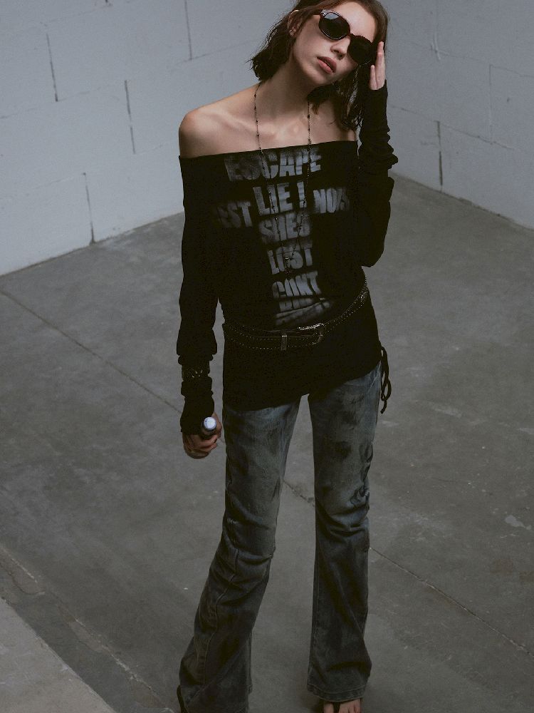 Thin Long Sleeve Printed Tee【s0000011851】