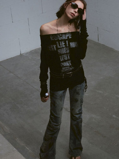 Thin Long Sleeve Printed Tee【s0000011851】