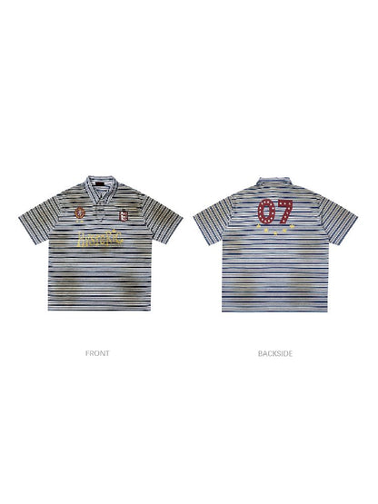 Resin Button POLO Collar T-shirt【s0000012096】