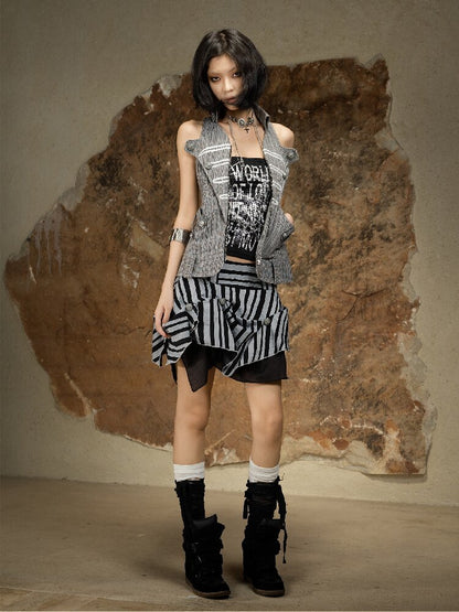 Sleeveless Halterneck Vest Shirt Top【s0000016885】