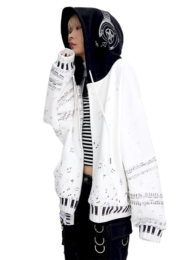 Headphones Embroidered Hoodie Jacket【s0000014098】