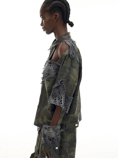 Camo Denim Jacket【s0000014012】