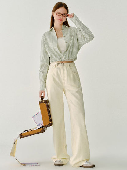 Cubic Bow Light Jeans Lace Pants【s0000011977】
