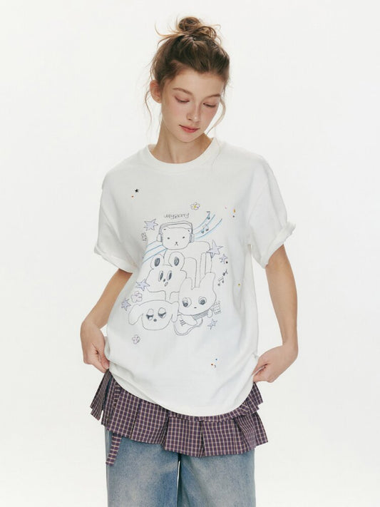 Strawberry Musician Cotton T-Shirt【s0000015669】