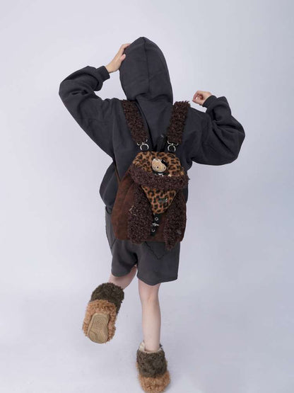 Rabbit Ears Cute Fur Crossbody School Bag【s0000014619】