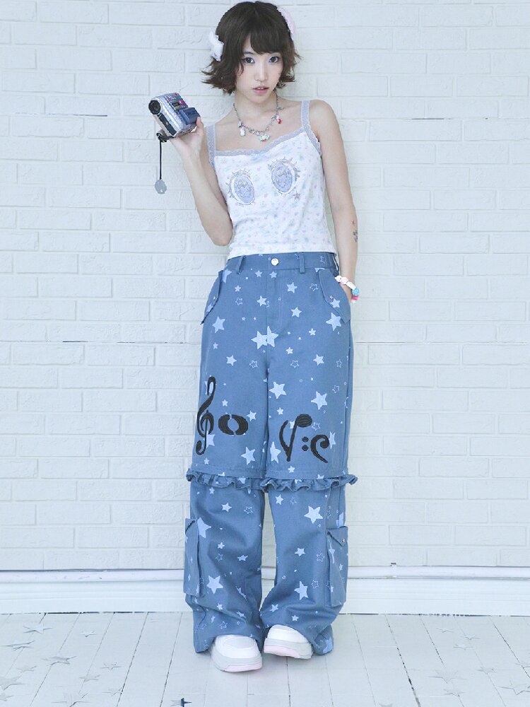 Playful Cartoon Eye Lace Camisole【s0000017475】