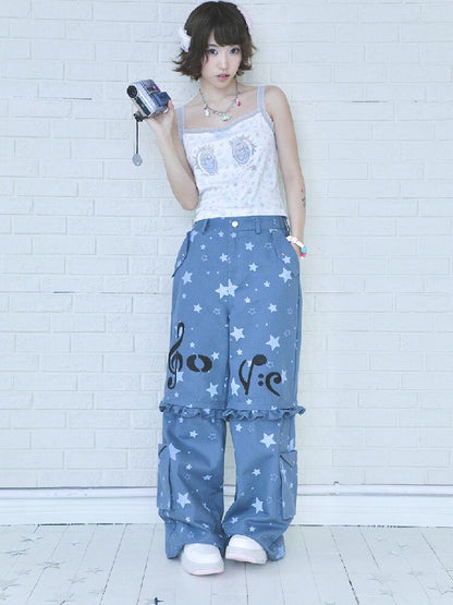 Playful Cartoon Eye Lace Camisole【s0000017475】