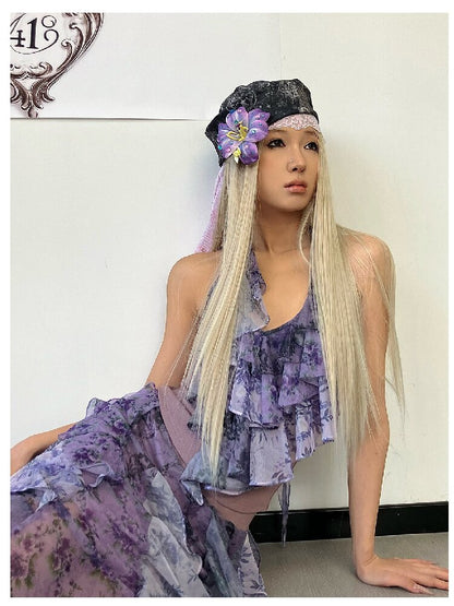 Vintage Pattern Ruffle Camisole【s0000018060】