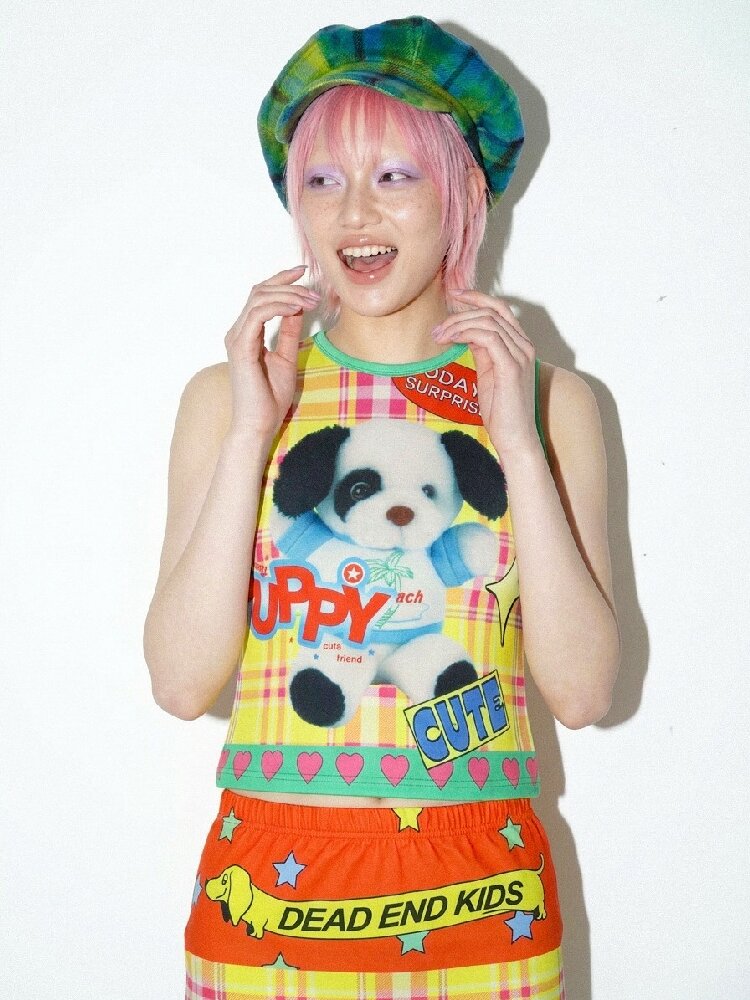 American Print Stretch Slim Vest【s0000016698】