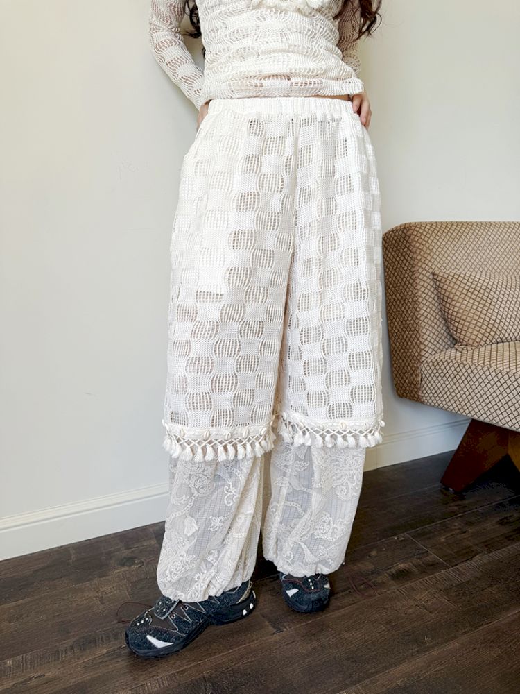 Mesh midriff shell lace wanderlust【s0000013518】
