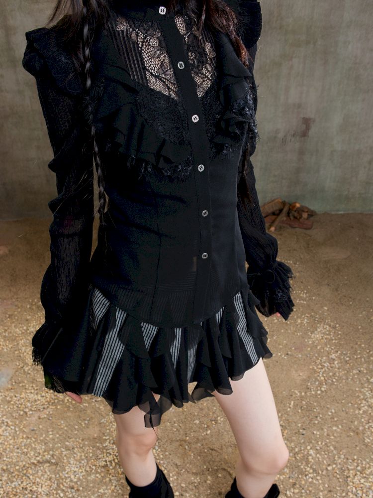 Chiffon Thin Sheer Top【s0000012653】