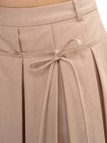 Bow Pleated Skirt Pants【s0000017422】