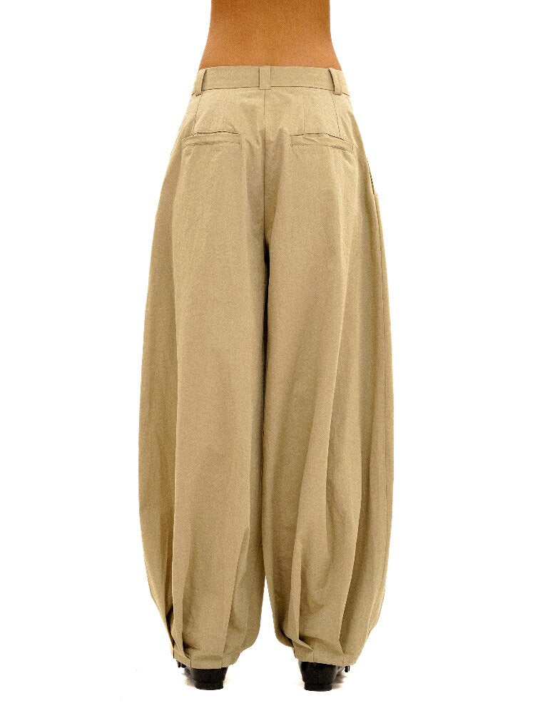 Cotton Pleated Casual Lantern Trousers【s0000016094】