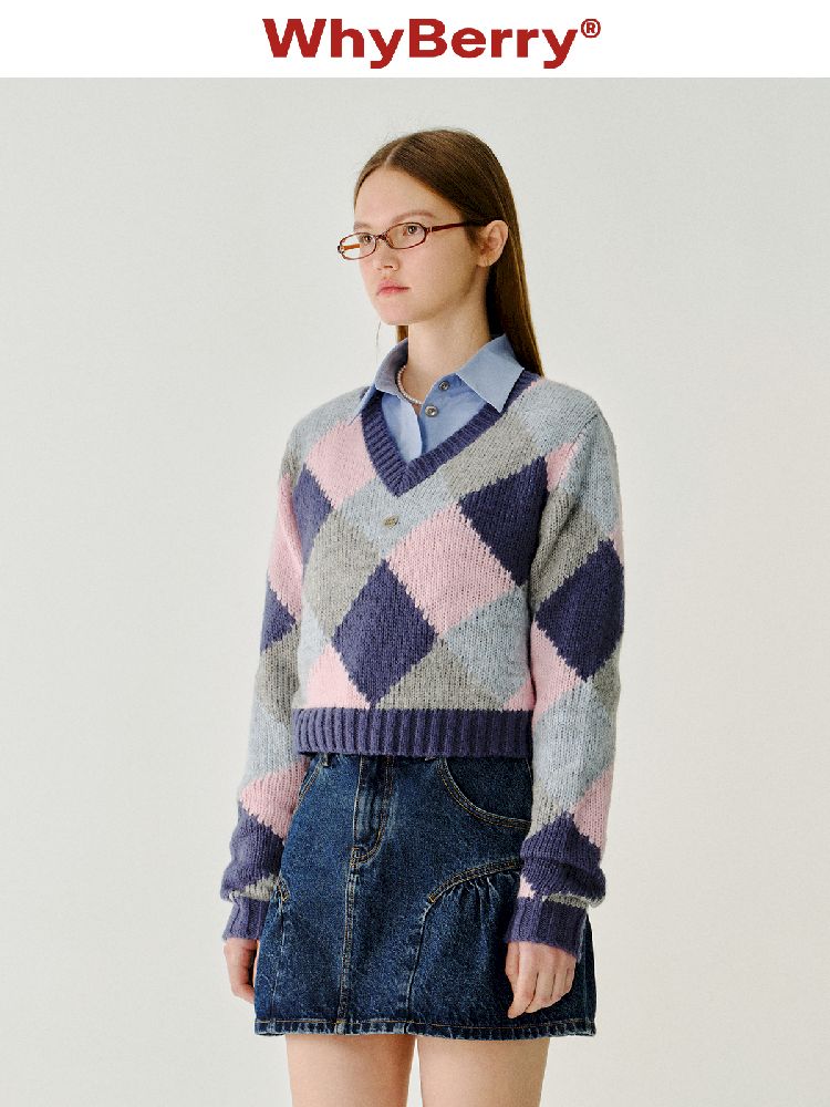 British Drop Shoulder Knit Sweater【s0000011967】