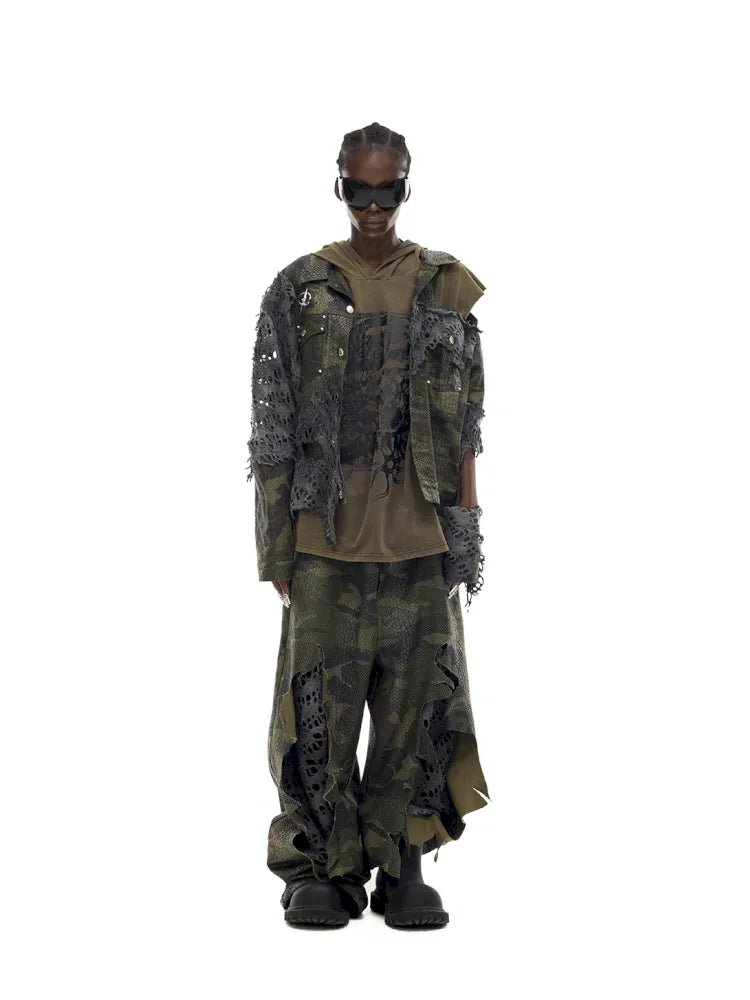 Gender-Neutral Y3K Painted Denim Pants【s0000014013】