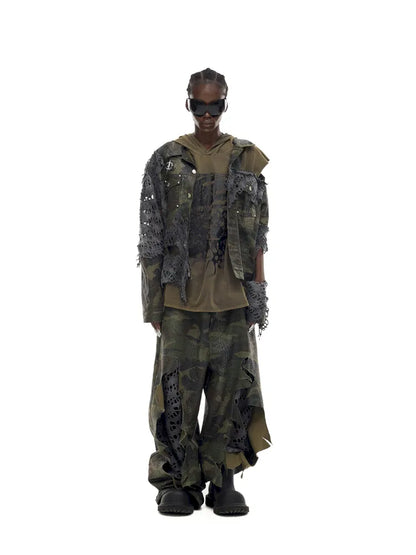 Gender-Neutral Y3K Painted Denim Pants【s0000014013】