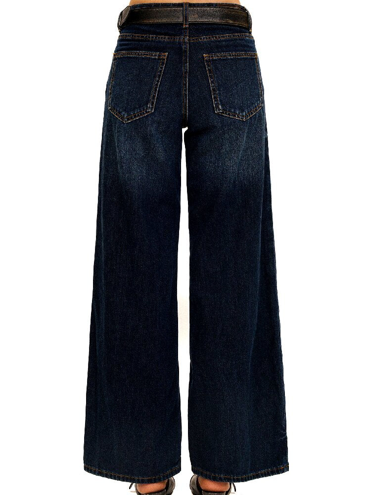 Contrast Linear Straight Jeans【s0000016422】