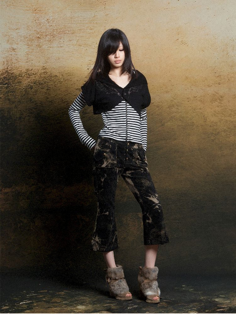 Wings Hot Rhinestone Hooded Short Tunic【s0000011818】