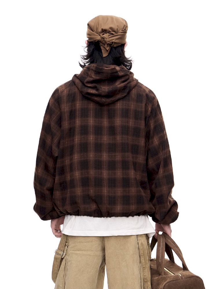 Drawstring Half Zip Hooded Sweatshirt【s0000011358】