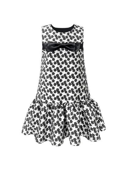 Jacquard Bow Tank Dress【s0000004803】