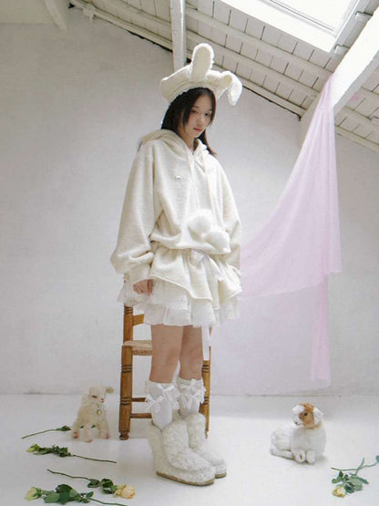 Plush Angel Ears Low Waist Dress【s0000014941】