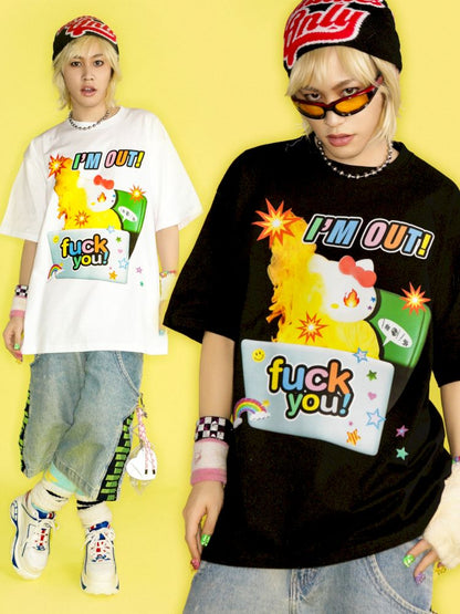 Streetwear loose cotton T-shirt【s0000013171】