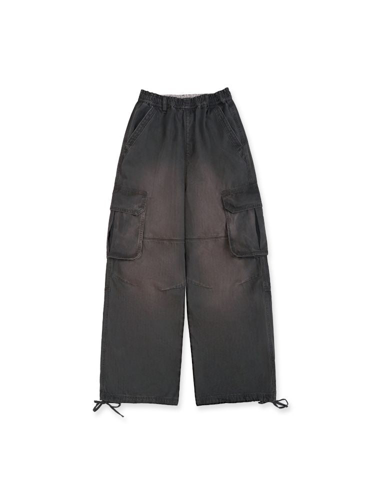 Drawstring Peplum work pants【s0000012494】