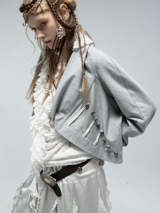 Lapel Sailor Pirate Style Sweatshirt Jacket【s0000011839】