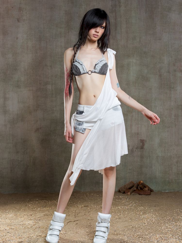 Drawstring Crash Ruffle Bikini【s0000012659】