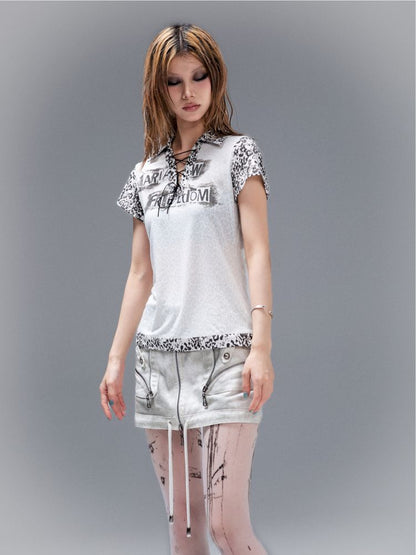 POLO NECK COLLISION COLOR SLEEVE TOP [S0000008468]