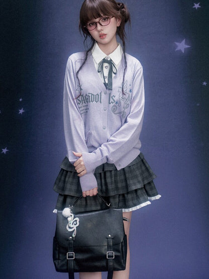 Galaxy Light Purple Star Cardigan【s0000015755】