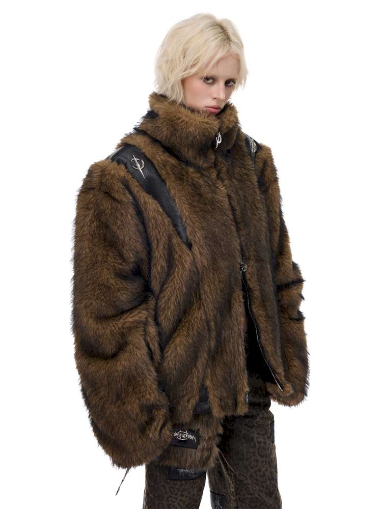 Electric Moon Stitching Fur Jacket【s0000015138】