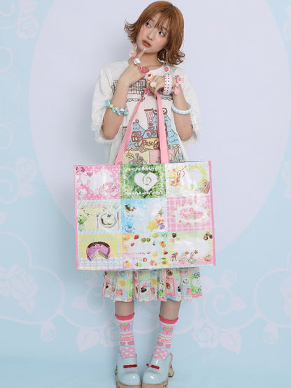 Vintage Printed Woven Handbag Bag【s0000017453】