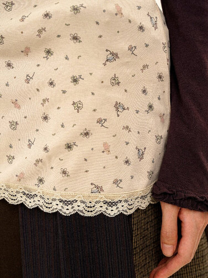 Hand Painted Floral Lace Dress【s0000017923】