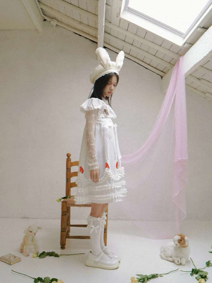 Strawberry Print Two-piece Skirt Dress【s0000014936】