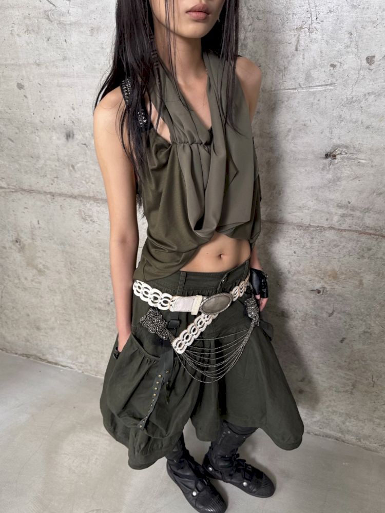 Loose A-line Y-shaped Doll Tank Top【s0000012711】