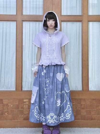 Embroidered Pattern Hooded Cardigan【s0000017134】