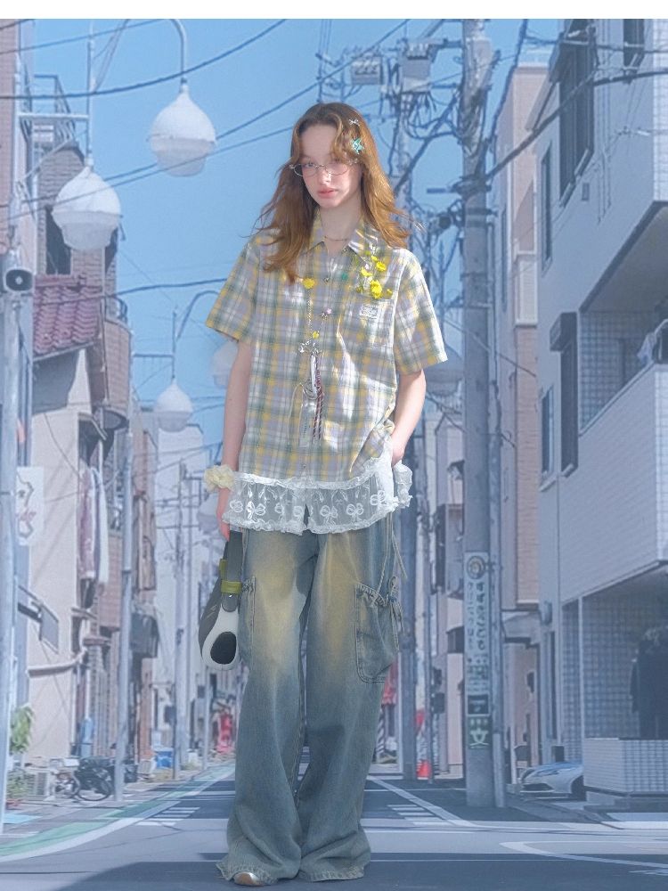Plaid Short Sleeve Shirt【s0000012232】