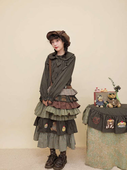 Vintage Girl Bear Dessert Cake Skirt【s0000014843】
