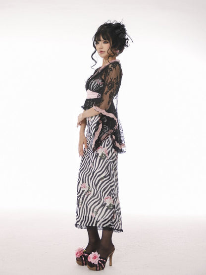 Lace Sheer Swallowtail Cover Up【s0000017140】
