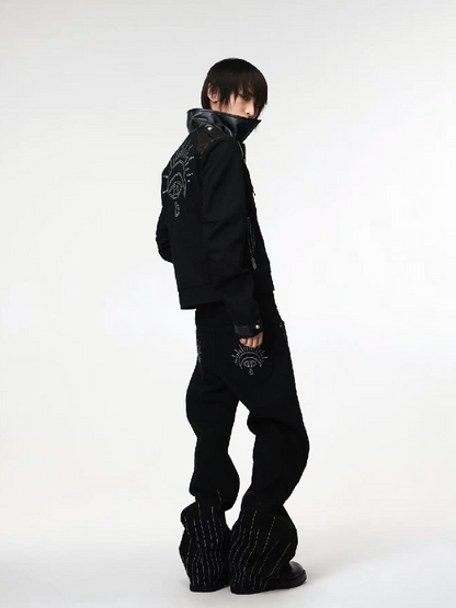 Brushed Patchwork Zipper Jacket【s0000018211】
