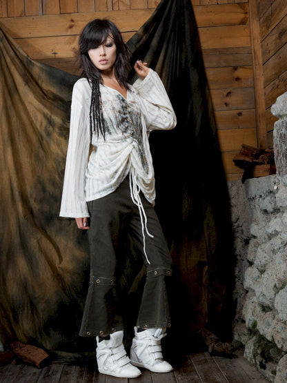 Slim-Fit Printed Long-Sleeve T-Shirt【s0000013899】