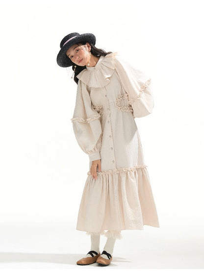 큰 소매 느슨한 밑단 드레스 [S0000011316]