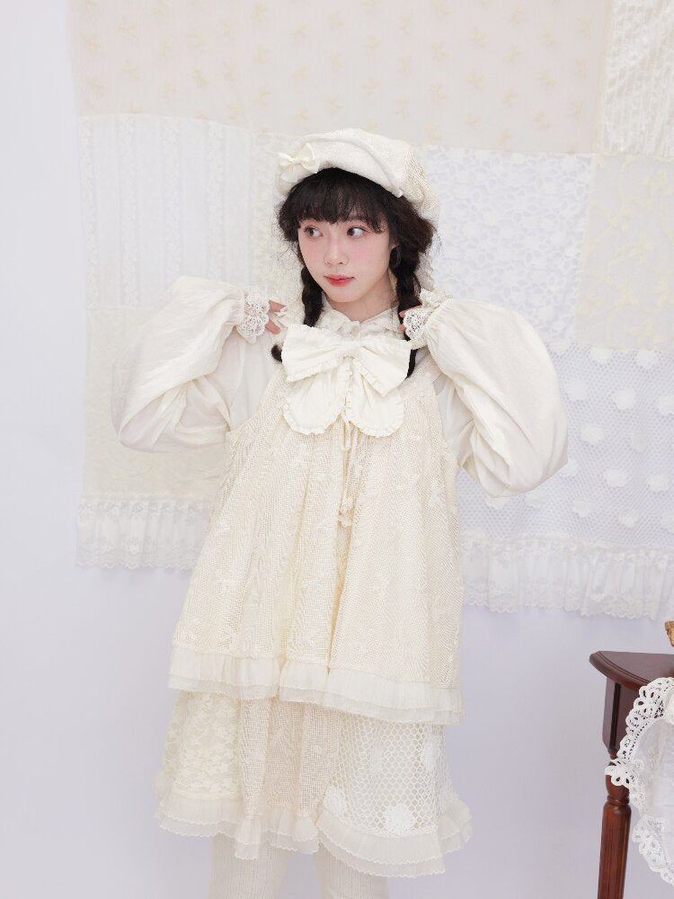 Bow Hook Flower Lace Suspenders【s0000016503】