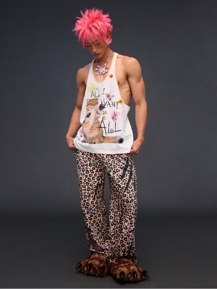 Cat Print Vest I Want Everything【s0000017296】