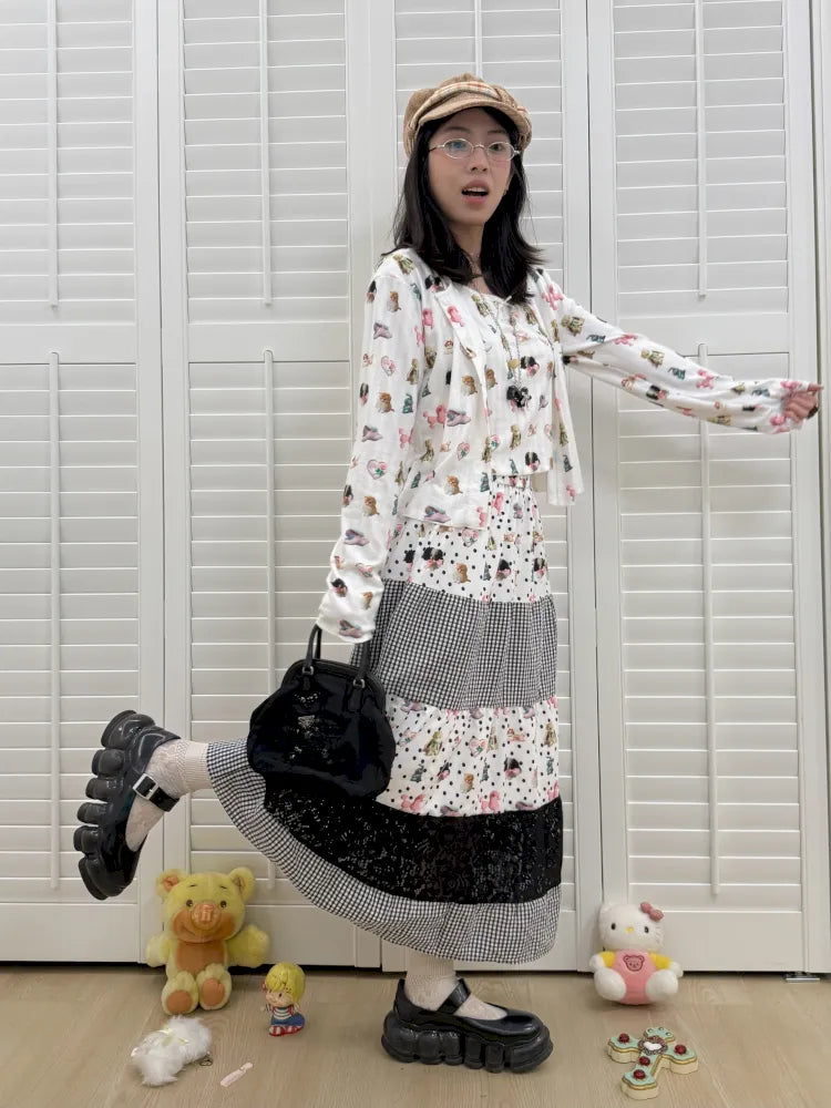 Lace Patchwork Maxi Skirt【s0000013974】