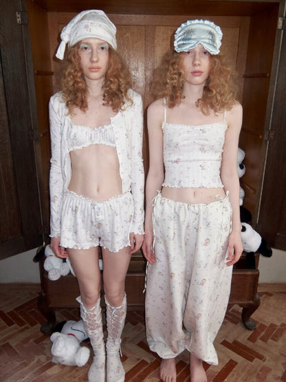 Floral Summer Pajama Shorts Set【s0000016923】