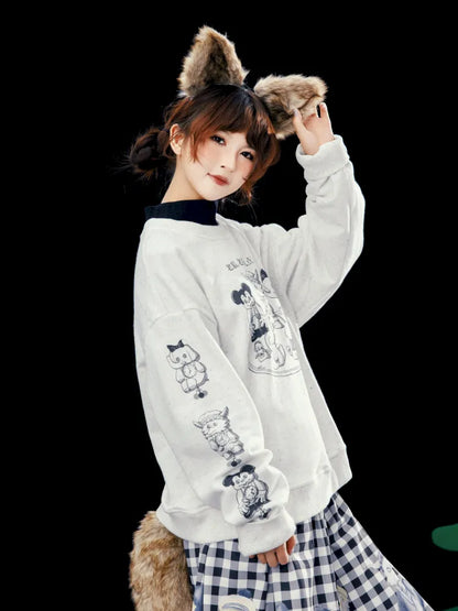 Speckled Casual Print Hoodie【s0000014157】